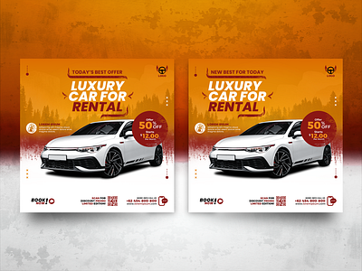 Social Media Banner For Car Rental car graphic design luxury marketing offer psd rental rgb sale service social media banner