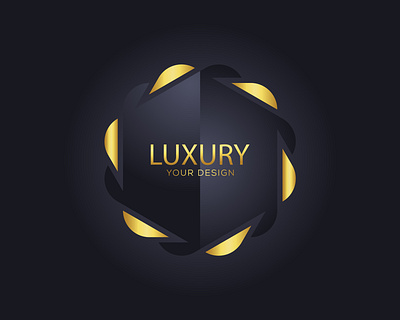 Vector luxury design logo luxury golden
