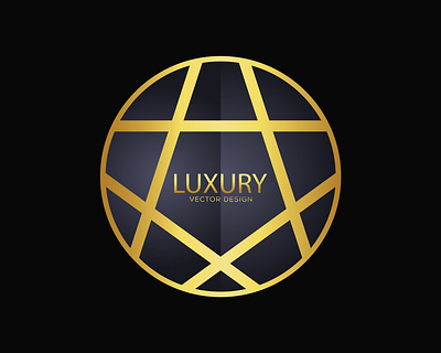 Vector luxury design logo luxury golden