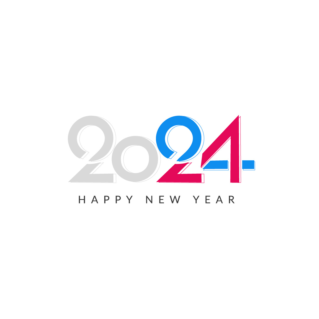 Happy New Year 2024 - Animation 2024 2d animation aftereffects animation motion graphics newyear social media typo