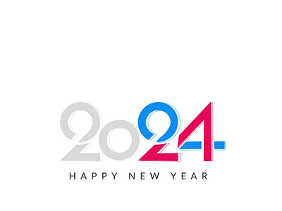 Happy New Year 2024 - Animation 2024 2d animation aftereffects animation motion graphics newyear social media typo