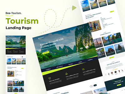 Eco-tourism Website eco tourism website graphic design logo nature tourism tourism website ui
