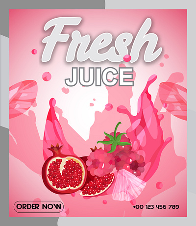 juice poster design template vector 3d animation app branding business card design design graphic design illustration logo ui