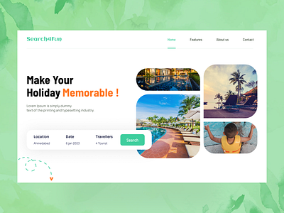 Make your holidays better holiday travel website ui unique ux