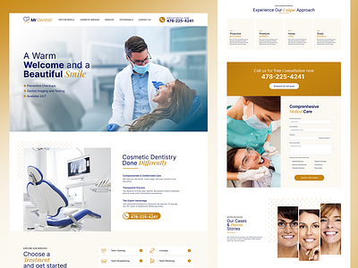 Mr Dentist Website UI Design app design application design dental dental website design figma mobile app design sketch ui ui design ui ux website design wireframe