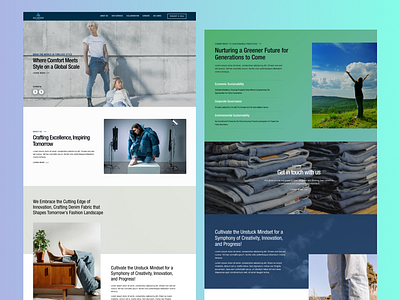 AGI Denim Homepage Deign homepage landing page ui