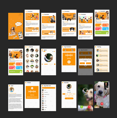Dog Translator Prank UI Kit App branding graphic design logo motion graphics ui