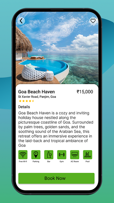 Daily UI challenge Day 67/100 Created a vacation booking UI ui