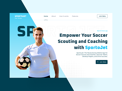 Football coaching & scouting landing page coaching footbal ui design ux
