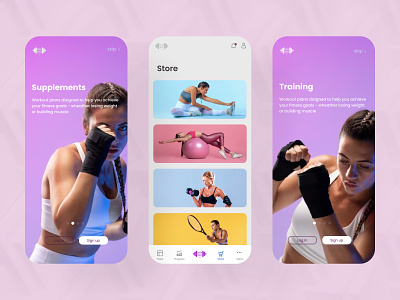 "fitness services" app app application design fitness fitness services gym ui uidesign uiux