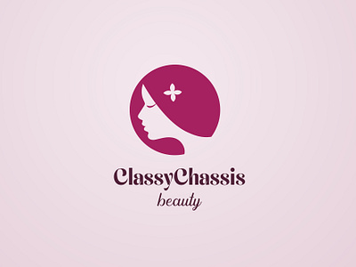 Classy Chassis beatyshop beauty branding logo woman face