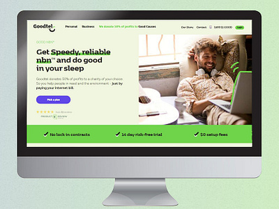 Goodtel - Australian internet nbn plans adobe xd branding creative designer figma designer logo modern design ui ui design ui designer ui ux ux design ux designer web designer website designer