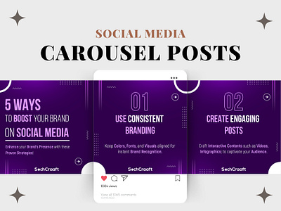 Social Media Carousel Posters branding design graphic design