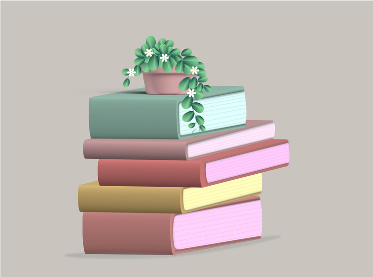 3D Aesthetic books by Mbii Studio on Dribbble