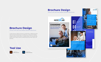 Brochure Design for Creative Home Care brochure brochure design catalog corporate flyer illustrator indesign medical minimal modern