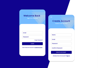 SIGN UP & SIGN IN APP DESIGN app dailyui design designer graphic design ui