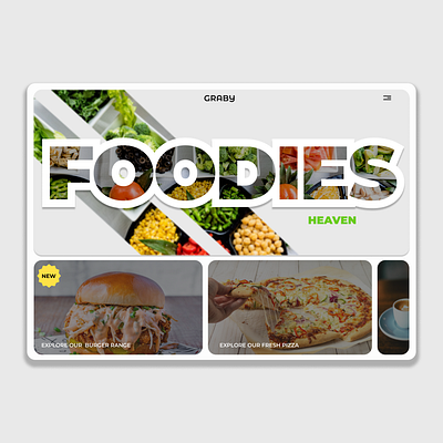Graby landing page design figma foodies interfacedesign landingpage page restaurant ui