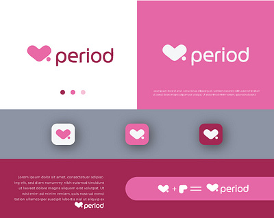 period logo app icon branding design girls logo graphic design health app icon health logo illustration logo logo design period logo period logo icon typography ui ux vector