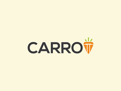 Wordmark Carrot Logo ! branding carrot carrot logo creative logo design logo logo design minimal logo modern logo wordmark carrot logo