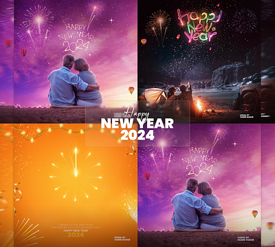 New Year Ads Design 2024 2024 new year photoshop trend