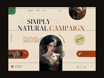 Carine fashion store - simply natural campaign 24 clean eccommerce fashion modern typography ui