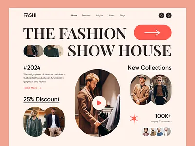 Fashion website Header cloth shop clothing e commerce website ecommerce fashion fashion web landing page online shop online store shahinurstk02 shopping store style trend2024 ui design uiux design userinterface web design web header webpage