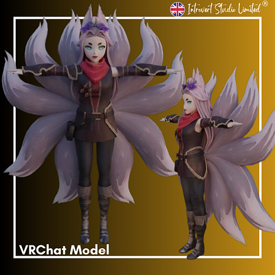 Model for VRChat and Vtubing 3d animation graphic design motion graphics