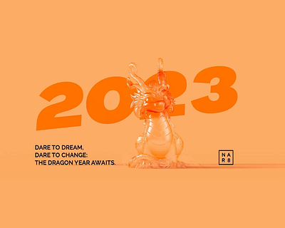 Year of Dragon 3d animation branding dragon graphic design motion graphics poster spline ui vietnam