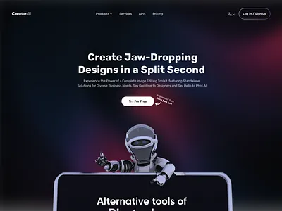 AI Website 3d ai app design ai design ai home page ai tools ai website design animation app branding creative website design design graphic design illustration logo motion graphics ui uiux design ux vector website