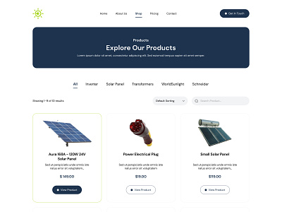 Solar☀️Product Page UI Design page layout