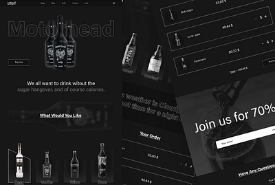 Motorhead beer Web UI Design 3d animation branding graphic design logo motion graphics ui