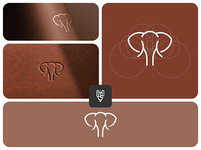 Elephant Logo Design app branding brandingl logo design elephant flat golden ratio graphic design grid logo icon illustration line art logo ui vector