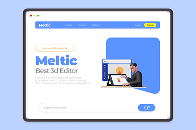 Web Interface Design for Meltic figma design header hero section design ui ui design ux web ui ux website