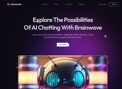AI based Chat bot Application ai landing page ai webpage animation artificial intelligence crypto website dark mode design dark website design figma design interactive design landing page design nft landing page ui design user interaction user interface design website design