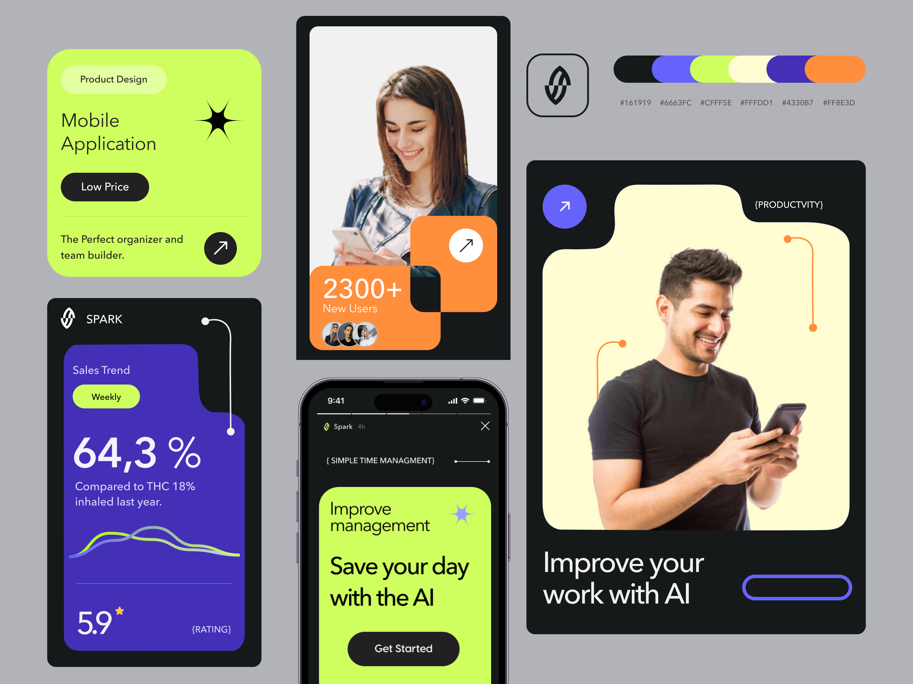 Spark Ai branding ai app design branding graphic design identity illustration logo logo design marketing minimal task management time ui ui design uidesign visual