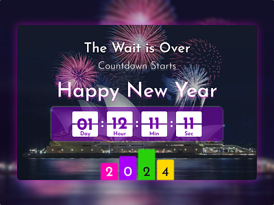 Happy New Year 2024 #GuviUIChallenge #Guvi #UIChallenge animation design figma graphic design illustration ui ux