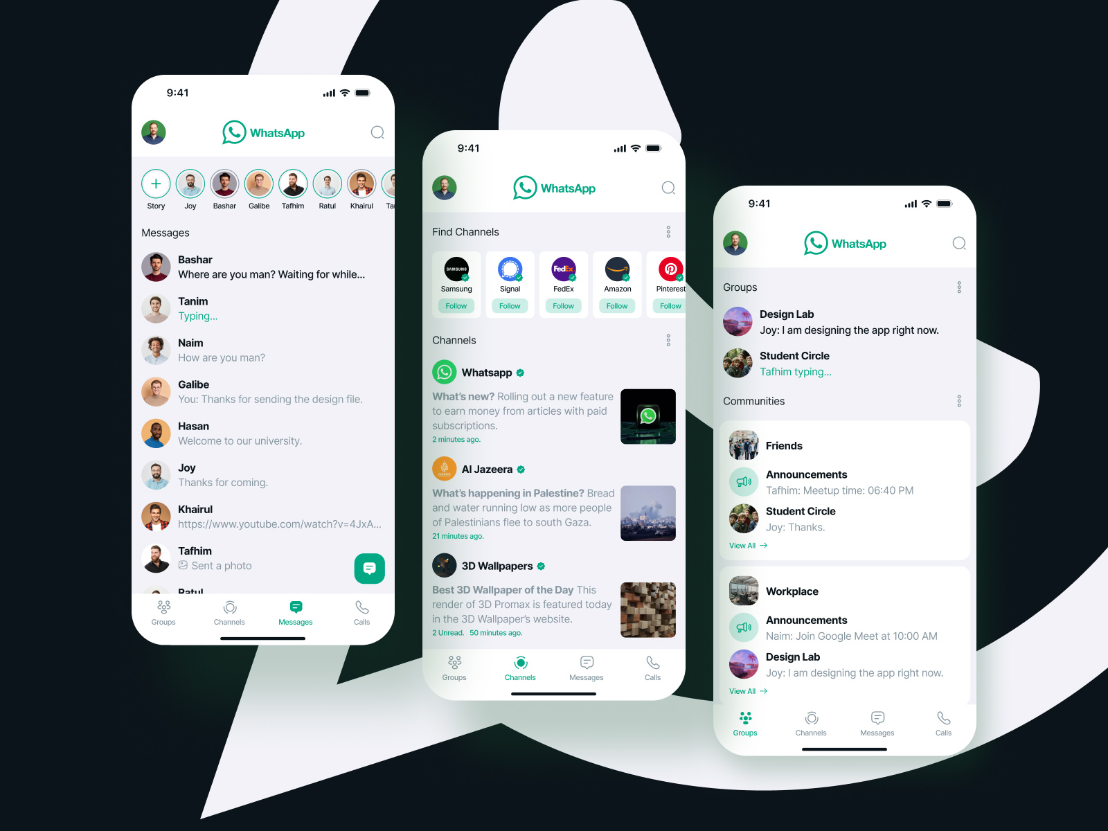 Whatsapp UI/UX Redesign - Instant Messaging App by Rohan Khan on Dribbble