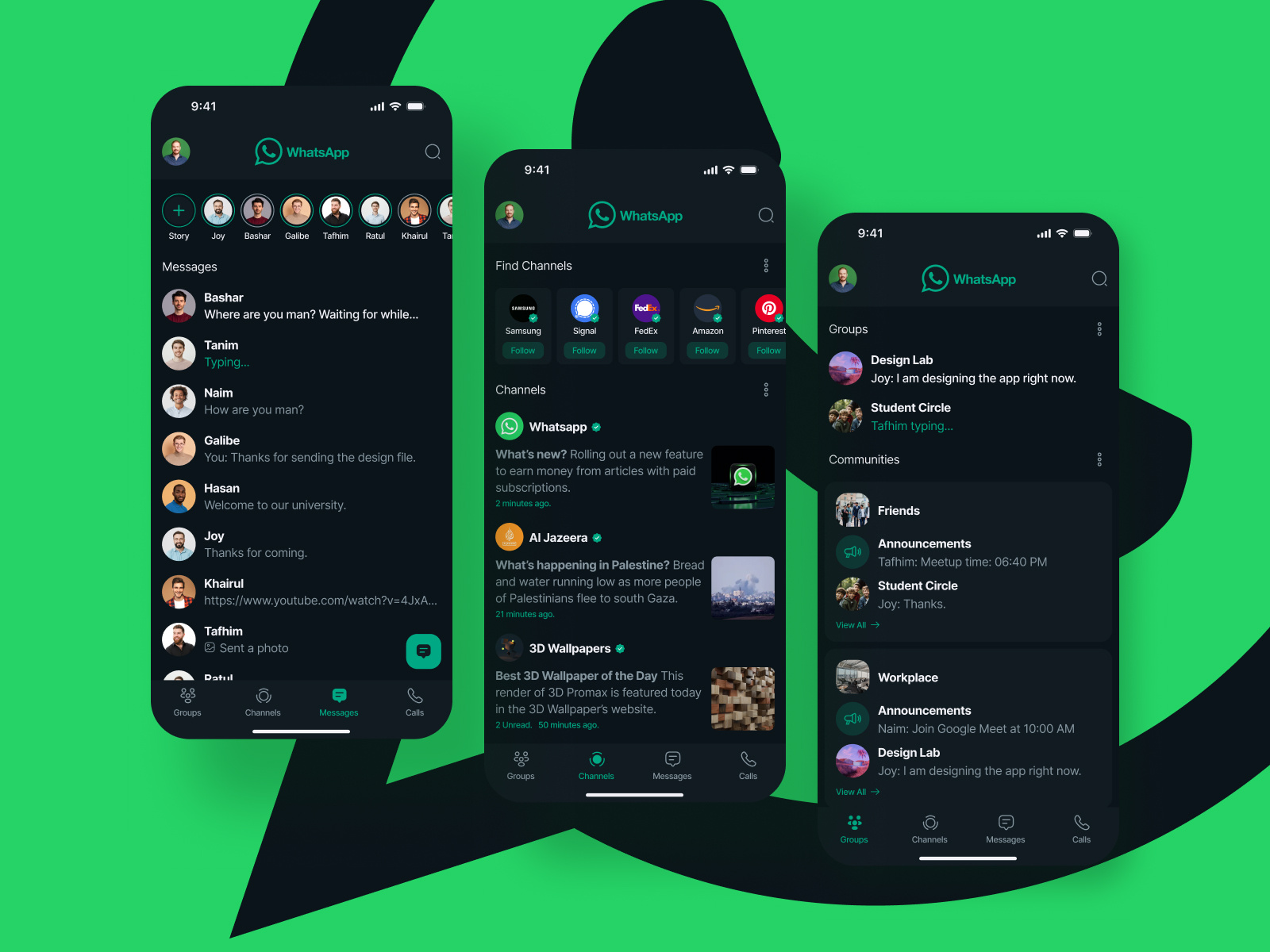 Whatsapp UI/UX Redesign - Instant Messaging App by Rohan Khan on Dribbble