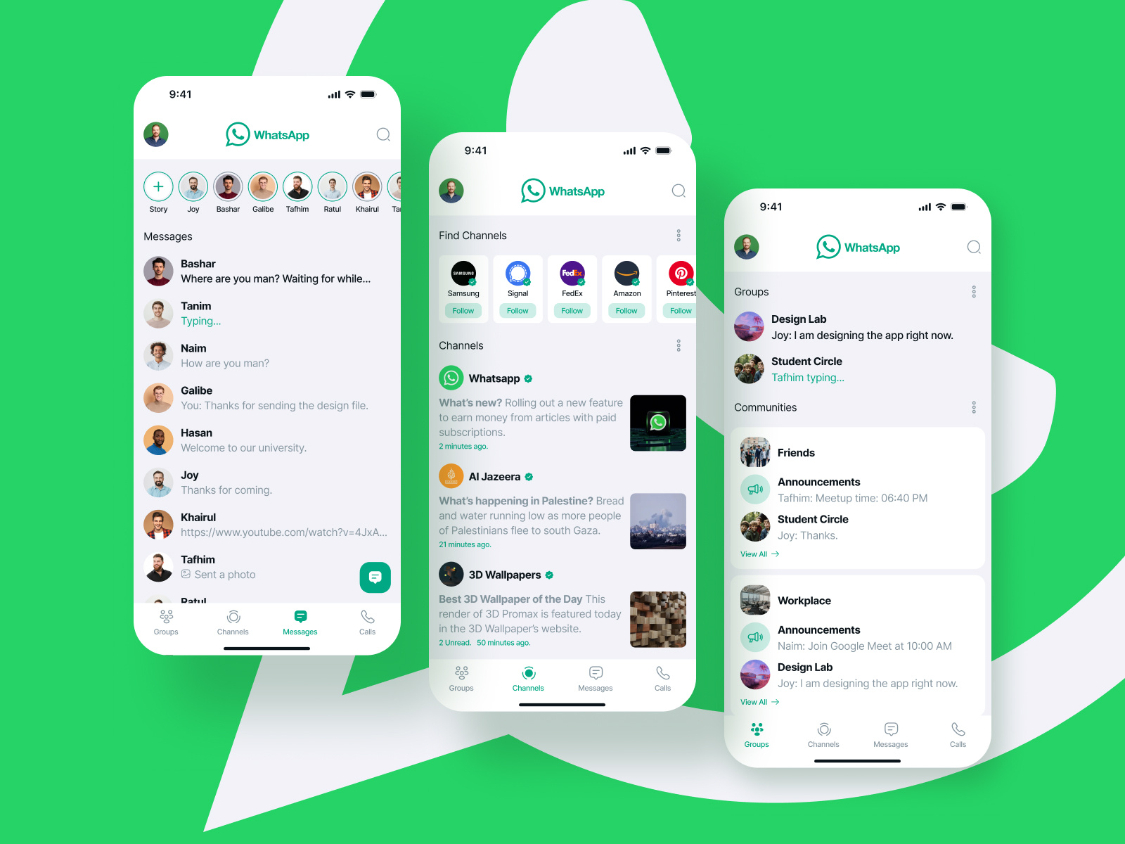 Whatsapp UI/UX Redesign - Instant Messaging App by Rohan Khan on Dribbble