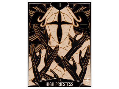 Michel Couvreur - The High Priestess 2023 art card digital art high priestess illustration michel couvreur tarot