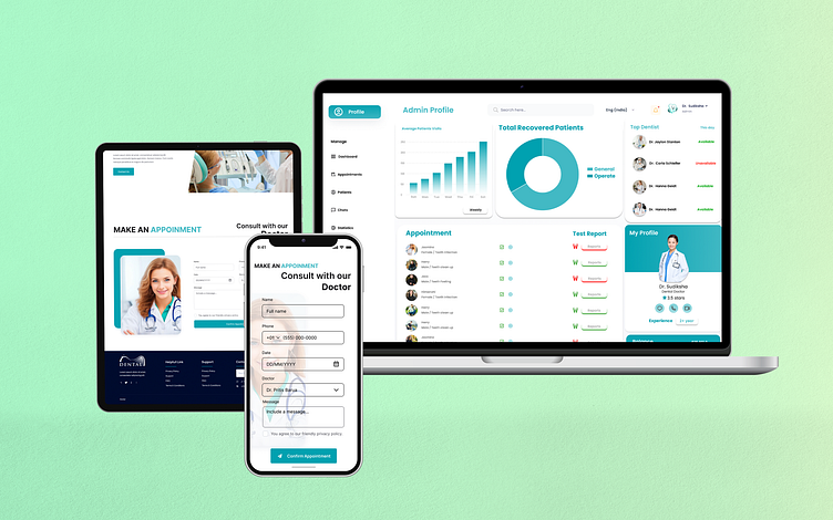 Dental Smile Web, Dashboard And Ui Design By Apptix.io On Dribbble