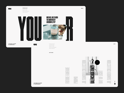 MIOMAG clean concept design desktop minimal typography ui web