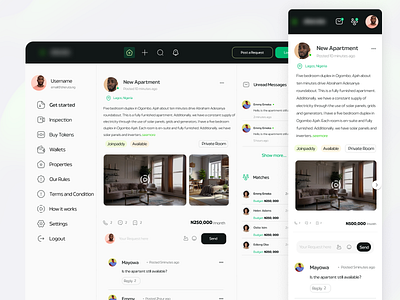Apartment Search Community Page UI apartmentsearch app design illustration interactiondesign minimal productdesign productredesign real estate realestatewebsite responsive design ui uiux uiuxdesign webapp website websitedesign