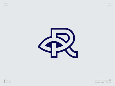 R Fish logo branding christ christian design fish ichthys icon letter logo logodesign logotype minimal r vector