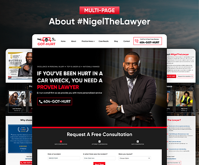 Website about Nigel The Lawyer design figma graphic design ui uiux ux website website design