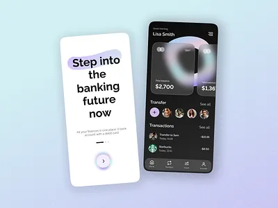New Banking App app banking branding button design finance gradient graphic design illustration minimalism mobile neumorphic ui ux web