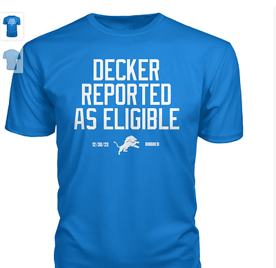 Decker Reported As Eligible Shirt branding design graphic design illustration