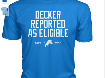 Decker Reported As Eligible Shirt branding design graphic design illustration