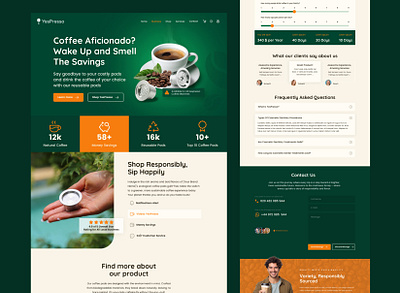 YesPresso - Landing Page Design figma ui graphic design layout design ui ui design ui ux ui web design user interface web template website design