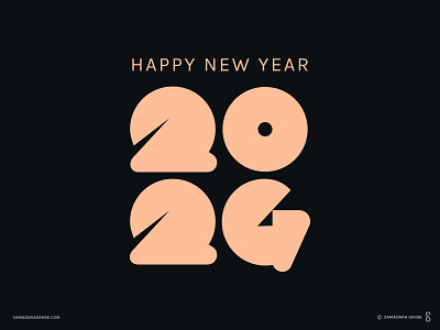 Happy 2024! 2024 branding design futuristic geometry letter logo mark minimal modern samadaraginige simple type typography